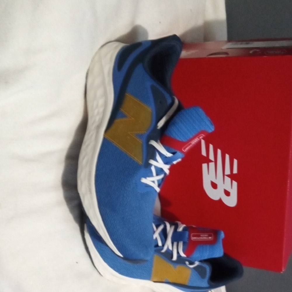 New Balance Blue and Gold Sneakers